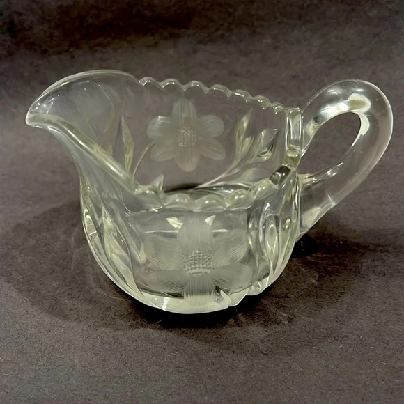 Tiffin/ Franciscan Cut Floral Pattern Creamer - Picture 1 of 3